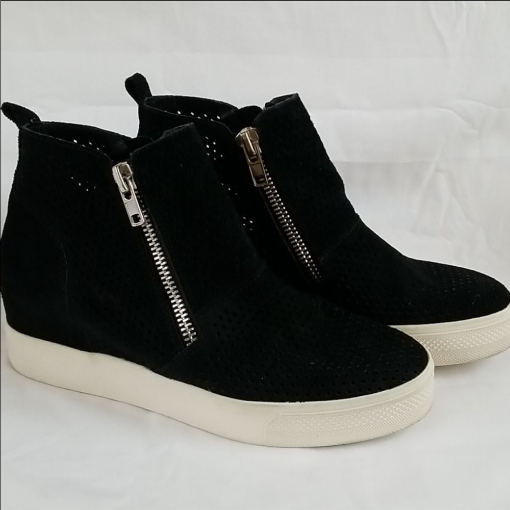 Steve Madden black wedge ankle boots Womens 10